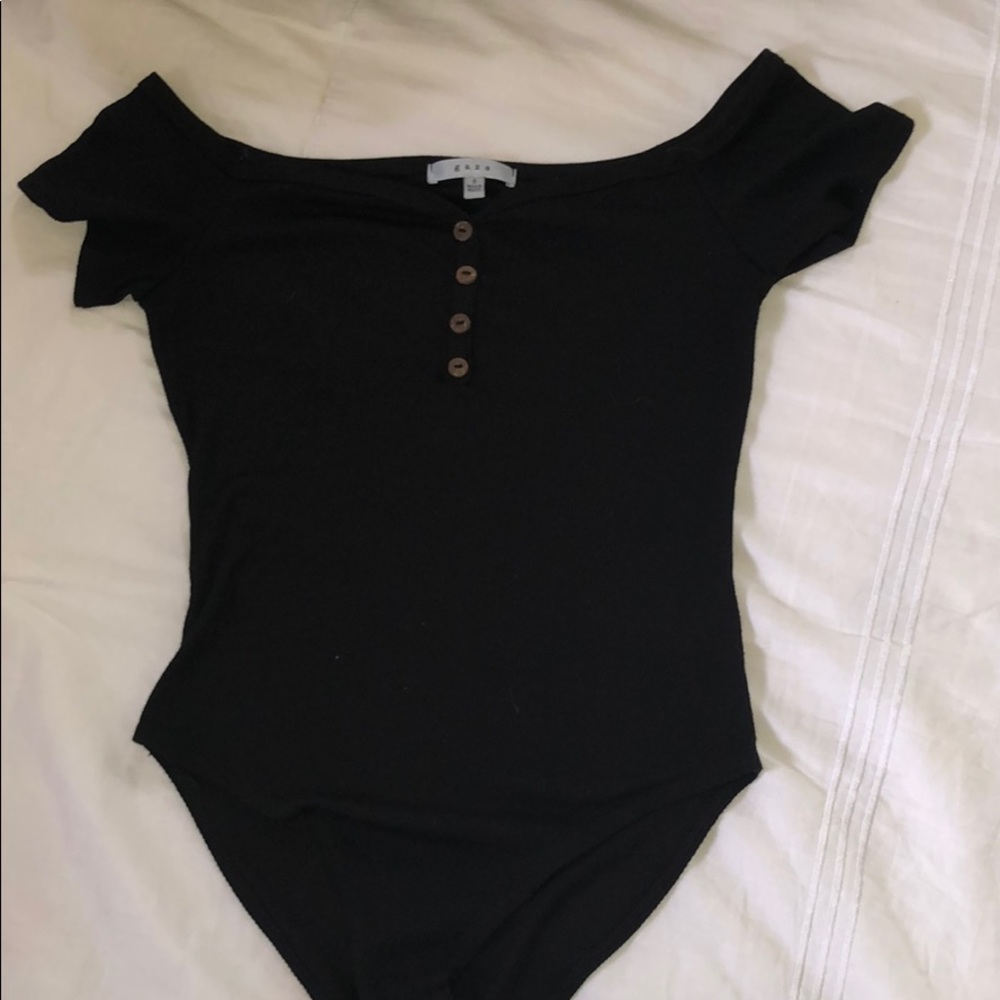 Off Shoulder Black Body Suit
